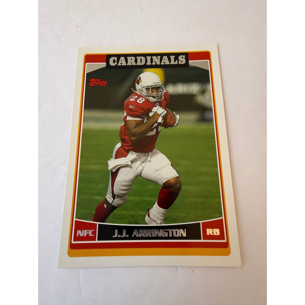 2006 Topps J.J. Arrington Arizona Cardinals Football Card ARI1 RB